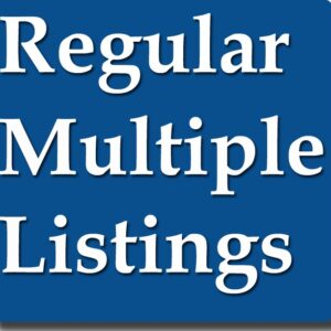 Regular Multiple Listings