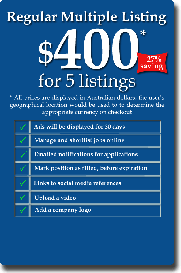 Regular Job listing 400